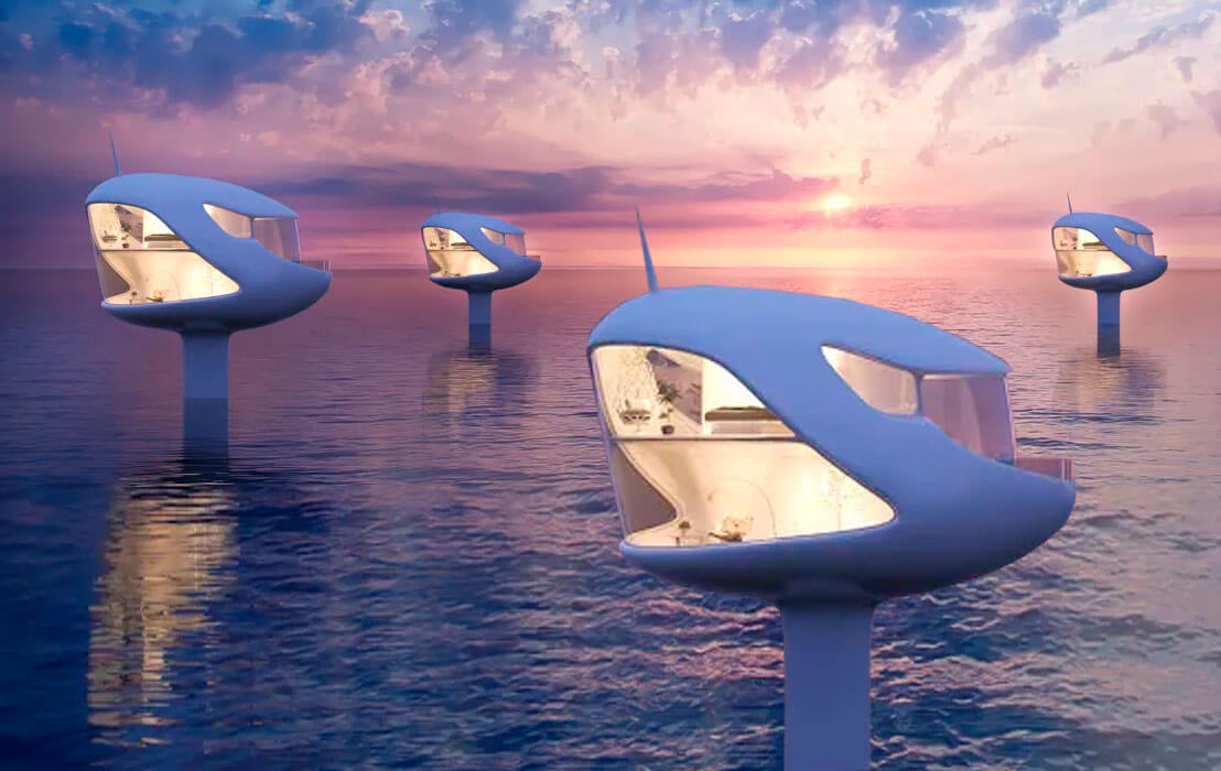 Vivir sobre el mar con lujo y tecnología, así es la SeaPod 